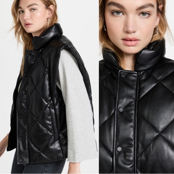REVOLVE PISTOLA Quilted Vegan Leather convertible Jacket - Picture 4 of 12